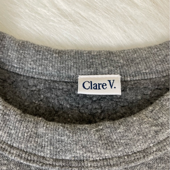 Clare V Heather Gray Crew Neck Sweater - Picture 6 of 14